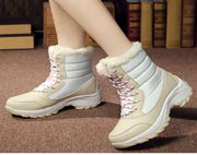 Chic Mid-Calf Winter Platform Boots with Plush Lining