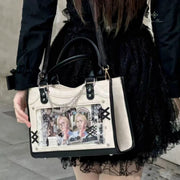 PU Leather Transparent Display Ita Bag – Shop at OWNLUXE