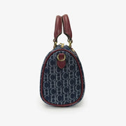 Leather Monogram Boston Bag | OWNLUXE