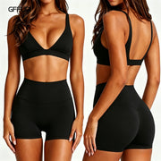 Push-Up High-Waist Sports Bra & Shorts Set – Shop at OWNLUXE