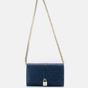 CH Chain Bag - 2025 Monogram Print Shoulder Bag with Lock