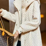 Women’s Long Hooded Winter Coat – Warm, Windproof & Light