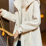 Load image into Gallery viewer, Women’s Long Hooded Winter Coat – Warm, Windproof &amp; Light
