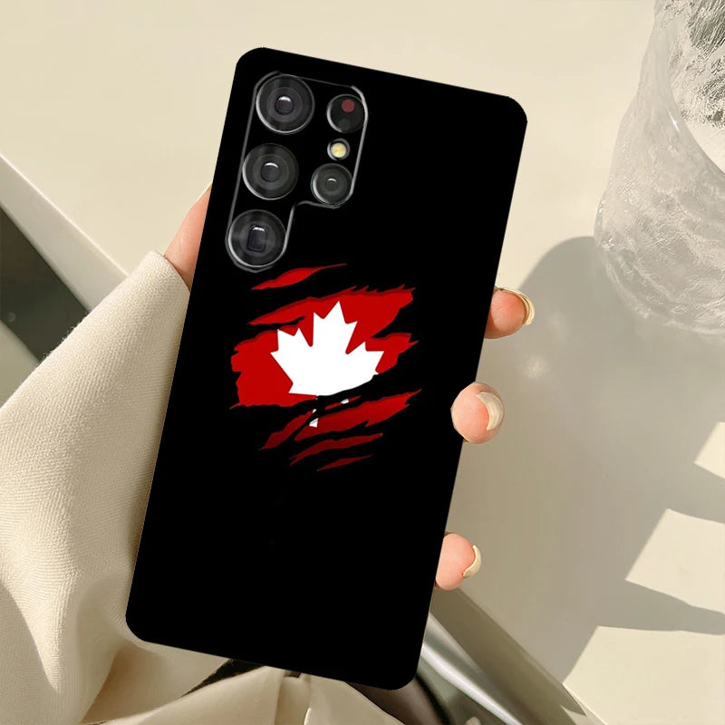 Canada Canadian Flag Case For Samsung Galaxy S25 Ultra S21 S22 S23 S24 Ultra S9 S10 Plus S20 FE S24 FE Back Cover