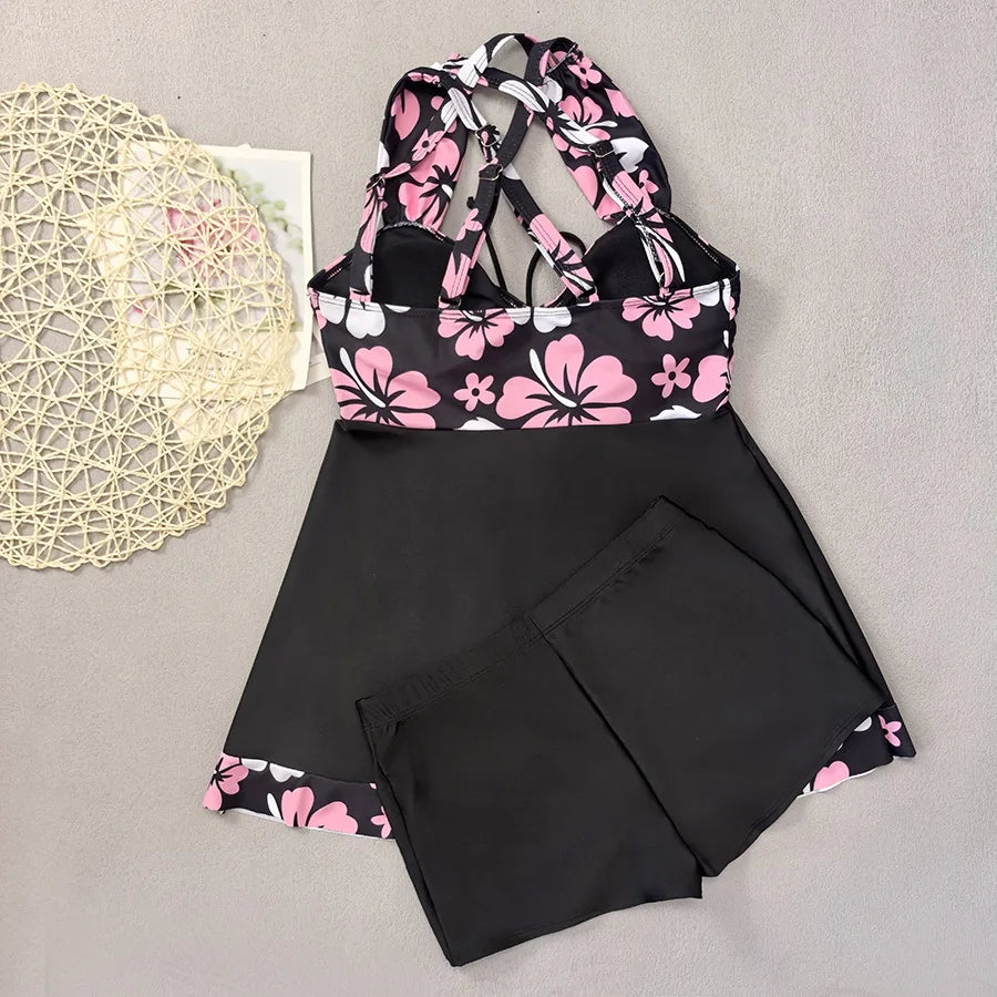 Halter Black Tankini Set | OWNLUXE