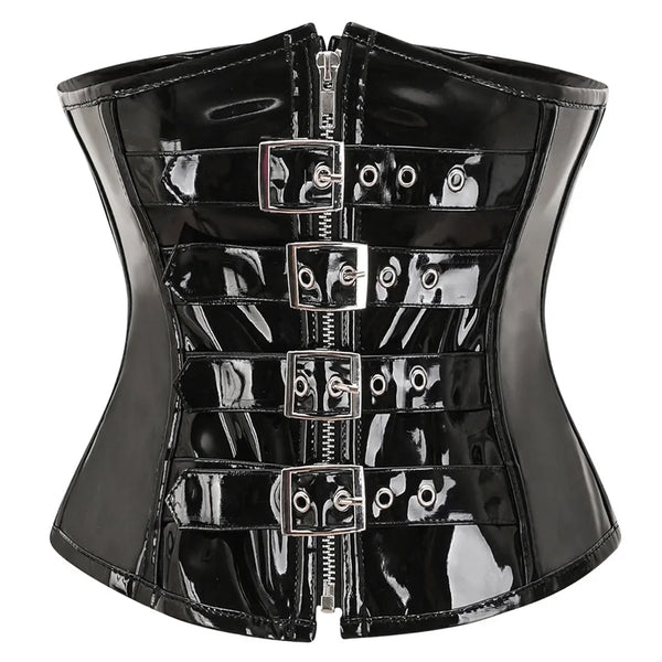 Plus Size Faux Leather Waist Cincher Trainer | OWNLUXE