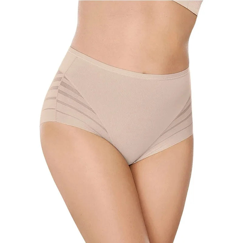 Mesh Striped Extended-Size Body Shaper | OWNLUXE