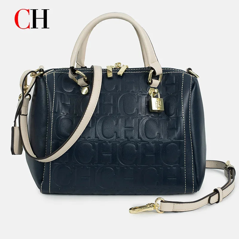 PU Leather Letter-Print Crossbody Bag | OWNLUXE