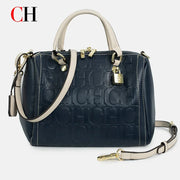 PU Leather Letter-Print Crossbody Bag | OWNLUXE