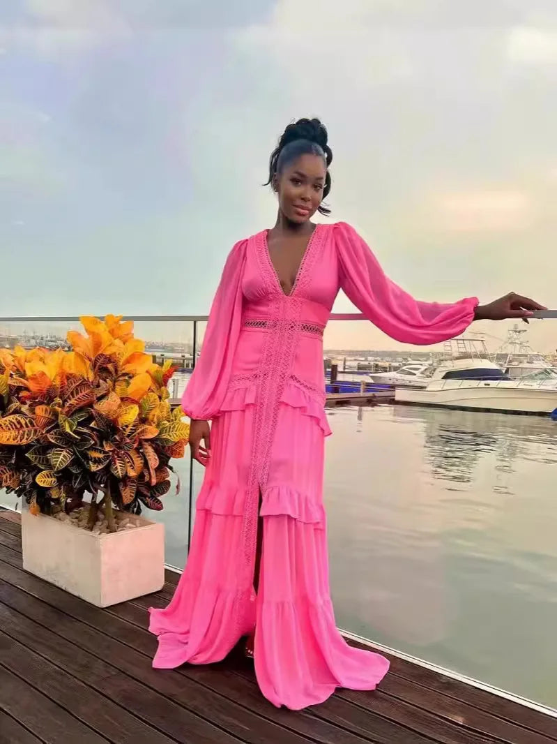 Women's Long Sleeve Maxi Dress | OWNLUXE