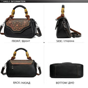 3D Floral Print Crossbody Bag - Retro Designer Shoulder Handbag | OWNLUXE