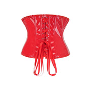 Underbust Extended-Size Shiny Faux Leather Waist Trainer | OWNLUXE