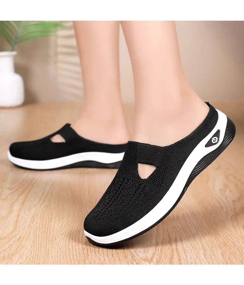 Breathable Mesh Slip‑On Flats – Lightweight Everyday Shoes