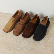 Women's Leather Vintage Loafers (Coffee) – Shop at OWNLUXE