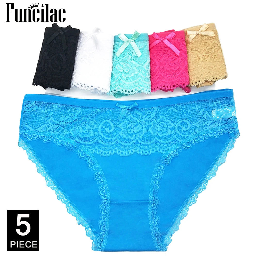 Women's Cotton Bikini Briefs 5-Pack | Striped Low-Rise Underwear | OWNLUXE