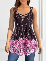 V-Neck Sleeveless Chiffon Blouse - Light Summer Top
