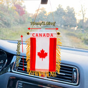 10x14cm Car Window Decoration Polyester Canada Hanging pennant Flags Canadian Mini Pennant