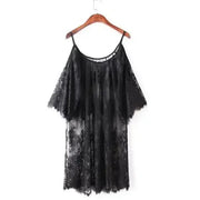 Lace Crochet Boho Sheer Swim Cover-Up | OWNLUXE