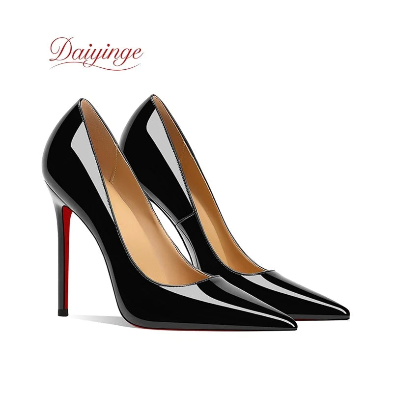 Women's Red Bottom Stiletto Pumps | 12cm Pointed Toe Heels | OWNLUXE