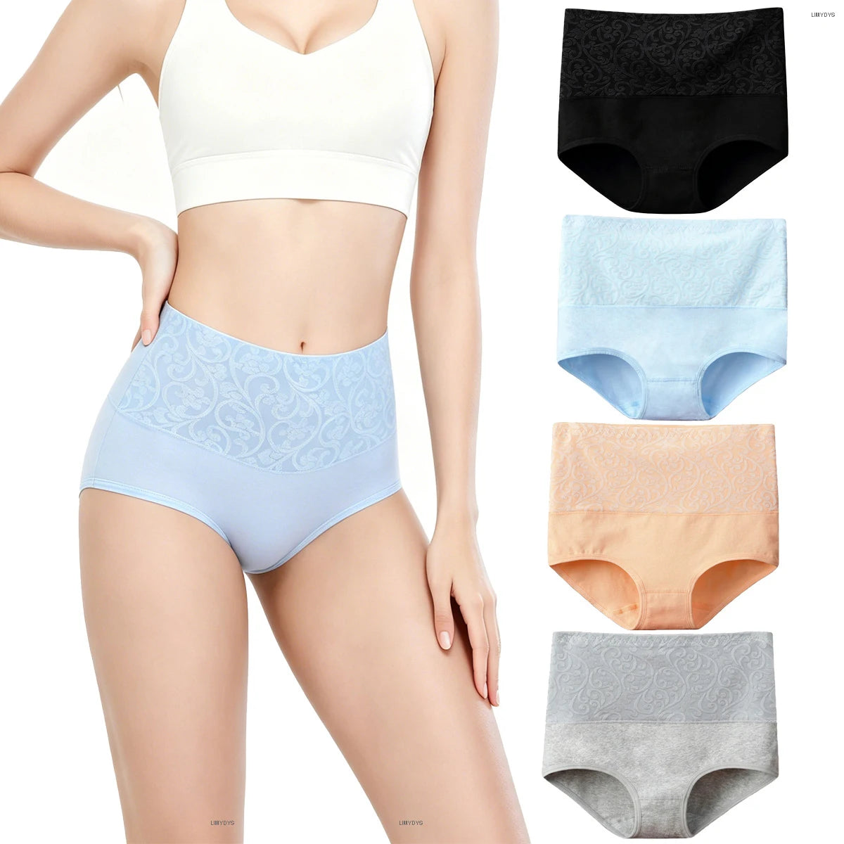 Women's High-Waist Tummy Control Cotton Briefs | Full Coverage | OWNLUXE