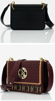 Letter Embossed Shoulder Bag - Luxury Party Handbag