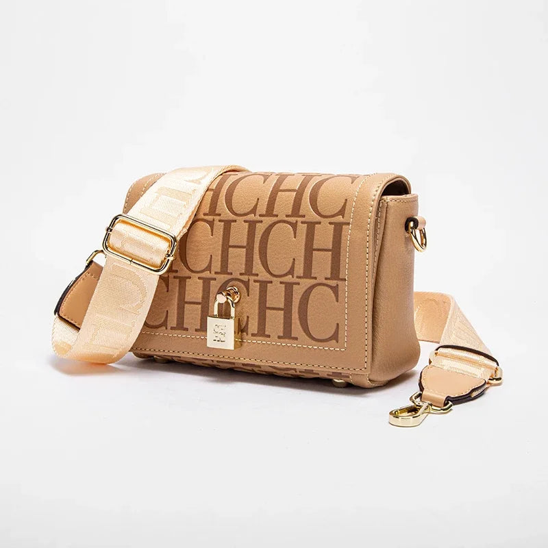 Classic Letter Square Crossbody Bag - Light Luxury PU Shoulder Bag | OWNLUXE