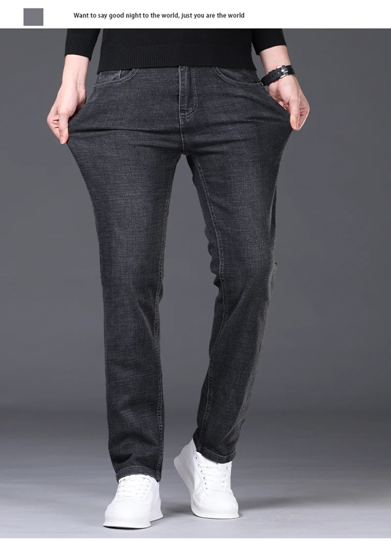 Men's Straight-Leg Dad Jeans – Soft Regular Fit Denim