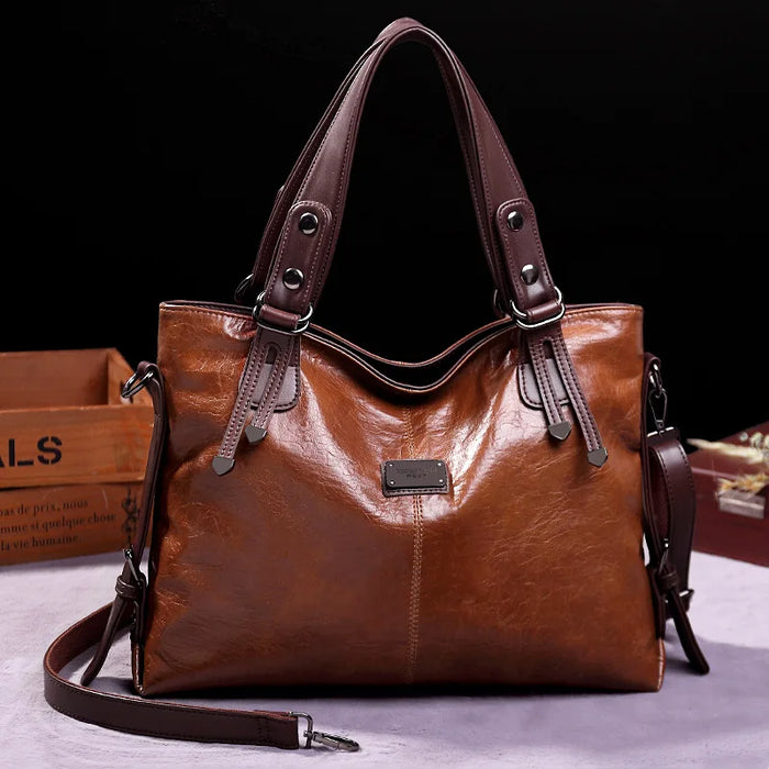 Vintage PU Leather Crossbody Bag – Compact Shoulder Bag with Adjustable Strap