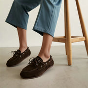 Women's Round Toe Lace Leather Loafers – Shop at OWNLUXE