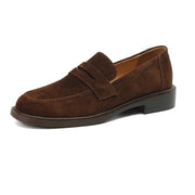 Women's Leather Vintage Loafers (Coffee) – Shop at OWNLUXE
