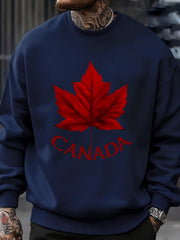 Canada Maple Leaf Fleece Pullover Sweatshirt – Unisex Oversized Casual Top | OWNLUXE