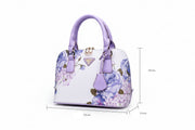 Fashion Elegant Shell Bag – Women's Flower Printing Tote Shoulder Crossbody