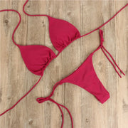 Women's Halter Two Piece Bikini (Red) | OWNLUXE