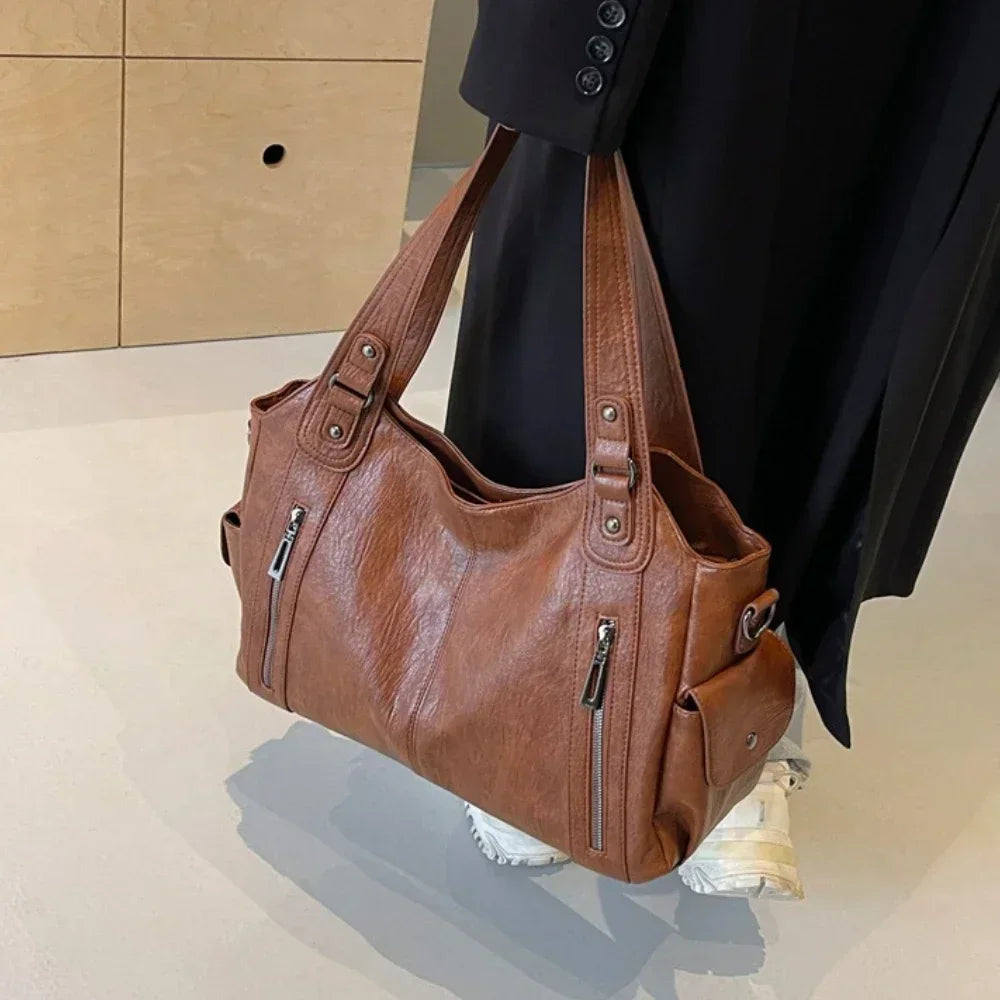 Luxury Soft Shoulder Tote Bag - Versatile Everyday Handbag