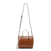 PU Leather Letter-Print Crossbody Bag | OWNLUXE