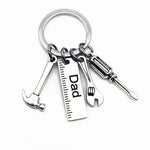 Load image into Gallery viewer, Dad Letters Keychains Creative Hammer Screwdriver Wrench Keyring Handbag Decor Tassel Hanging Pendant Father&#39;s Day Gifts
