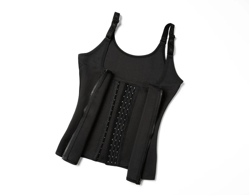 Women Waist Trainer Vest with Zipper & Sauna Effect