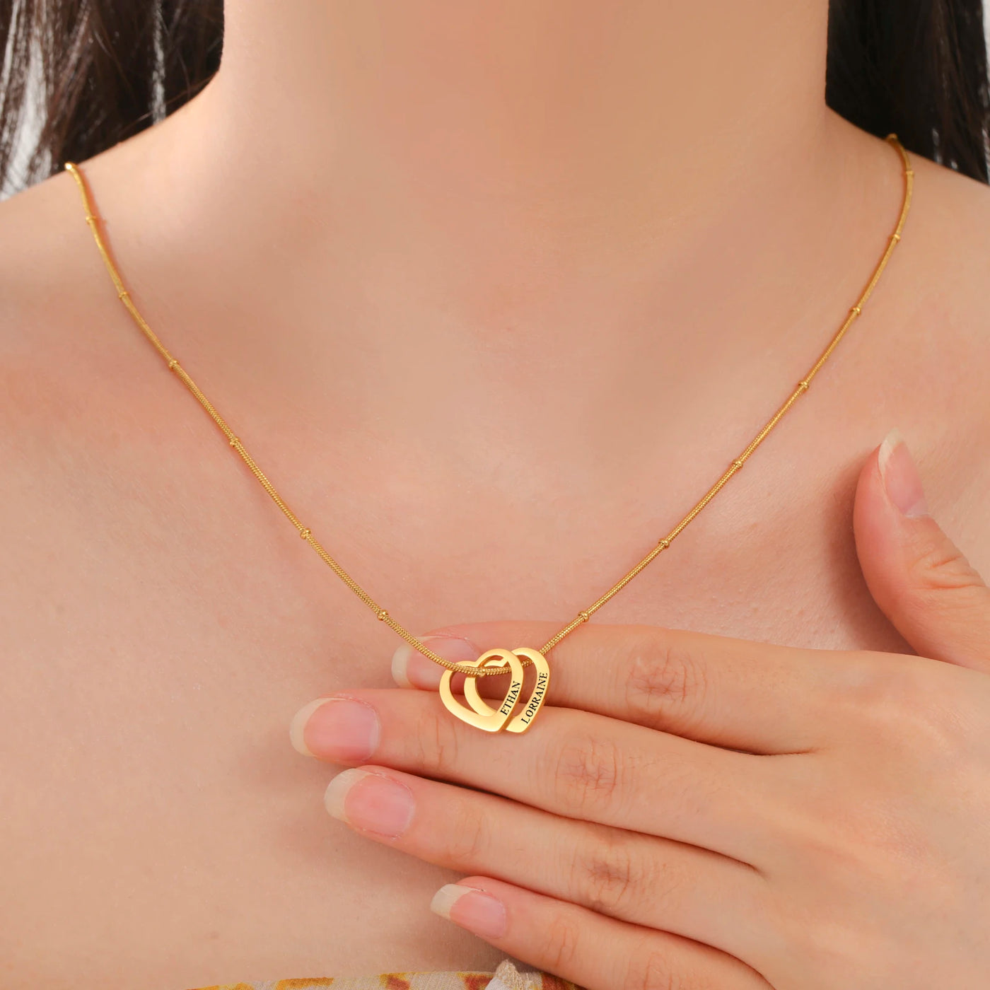 Personalized Heart Name Necklace – Family Keepsake | OWNLUXE