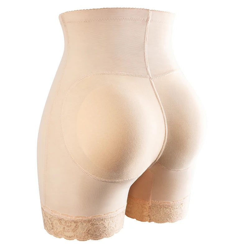High Waisted Padded Butt Lifter Shapewear - Tummy Control Panty