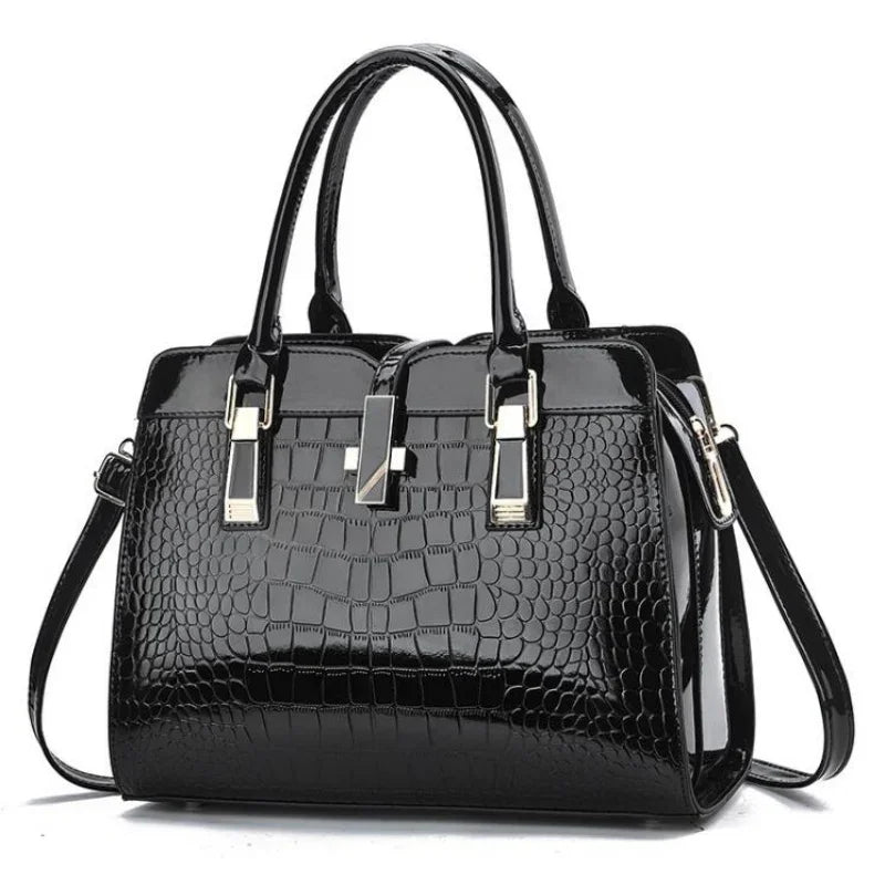 Large Capacity Square Tote Bag - Casual PU Leather Shoulder Bag | OWNLUXE
