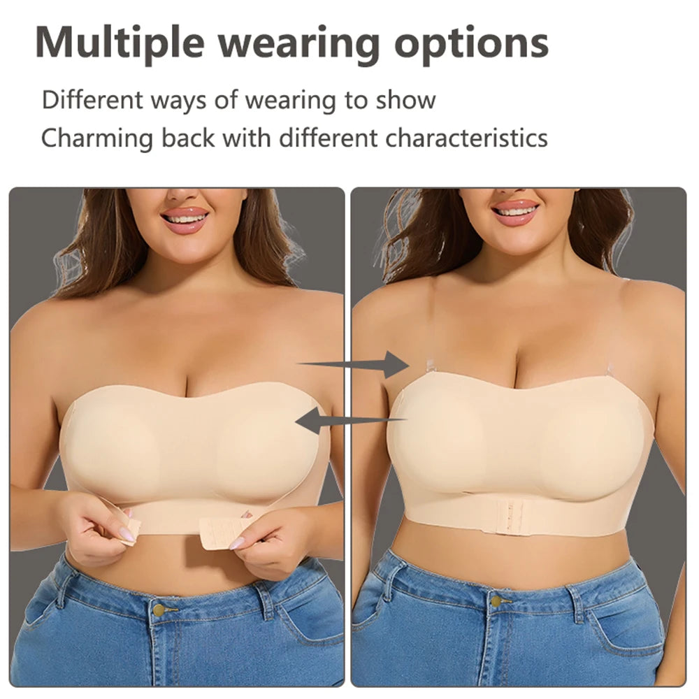 Wire-Free Non-Slip Extended-Size Push-Up Bra | OWNLUXE