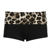 Patchwork Leopard Print Low-Waist Shorts | OWNLUXE