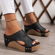 Women’s Thick Heel Platform Sandals – Roman Style Slides