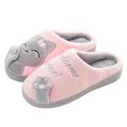 Women’s Winter Home Slippers – Warm Cartoon Cat Shoes