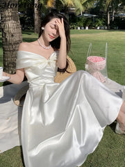 Midi Bow A-Line Dress | OWNLUXE