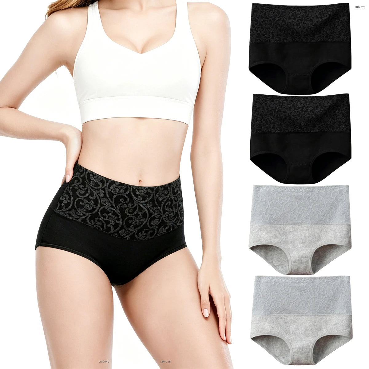 Women's High-Waist Tummy Control Cotton Briefs | Full Coverage | OWNLUXE