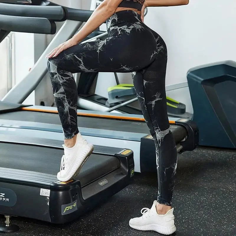 Hip Lifting Seamless Fitness Gym Leggings Tie-dye Yoga | OWNLUXE