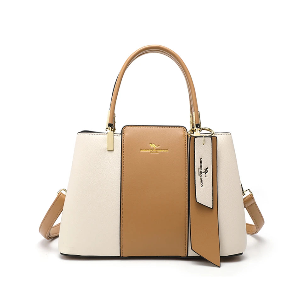 Soft Leather Shoulder Bag - Large Capacity Minimalist Tote for Women
