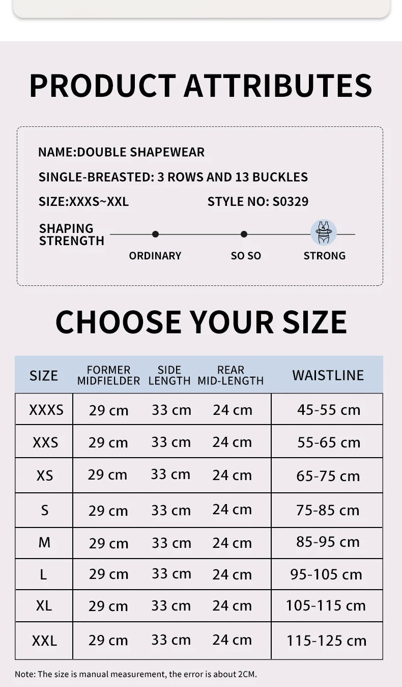 U-Shaped Waist Trainer Corset with Steel Bones for Women