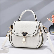 Genuine Leather Tote Bag - Bow Detail Bucket Bag